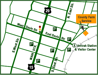 Map to County Farm Service